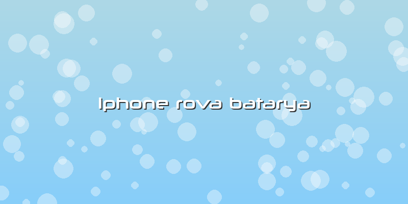 Iphone Rova Batarya