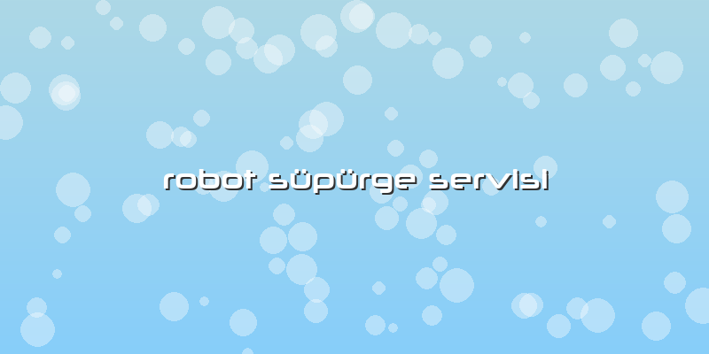 Robot Süpürge Servisi